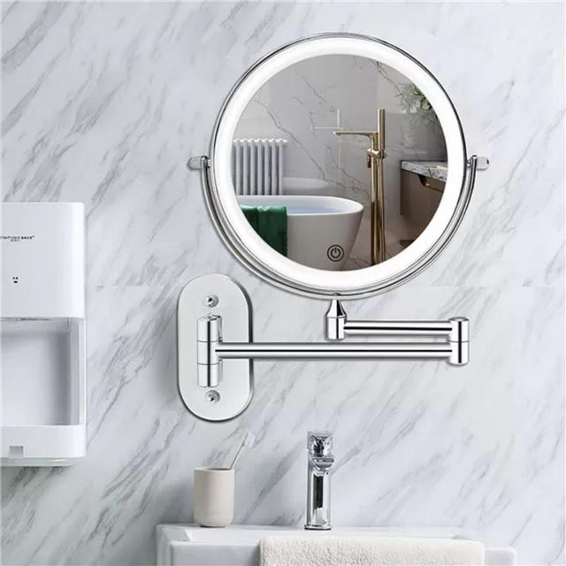 Magnified Rechargeable LED Makeup Mirror | Adjustable Brightness, up to 10x Magnification & Portable for Flawless Makeup Application