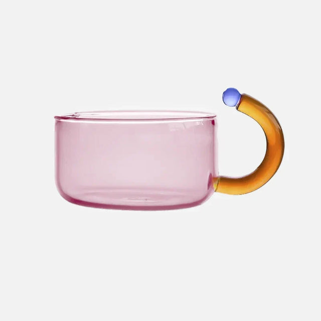 colour Bloom Glass Teapot & Cup Set