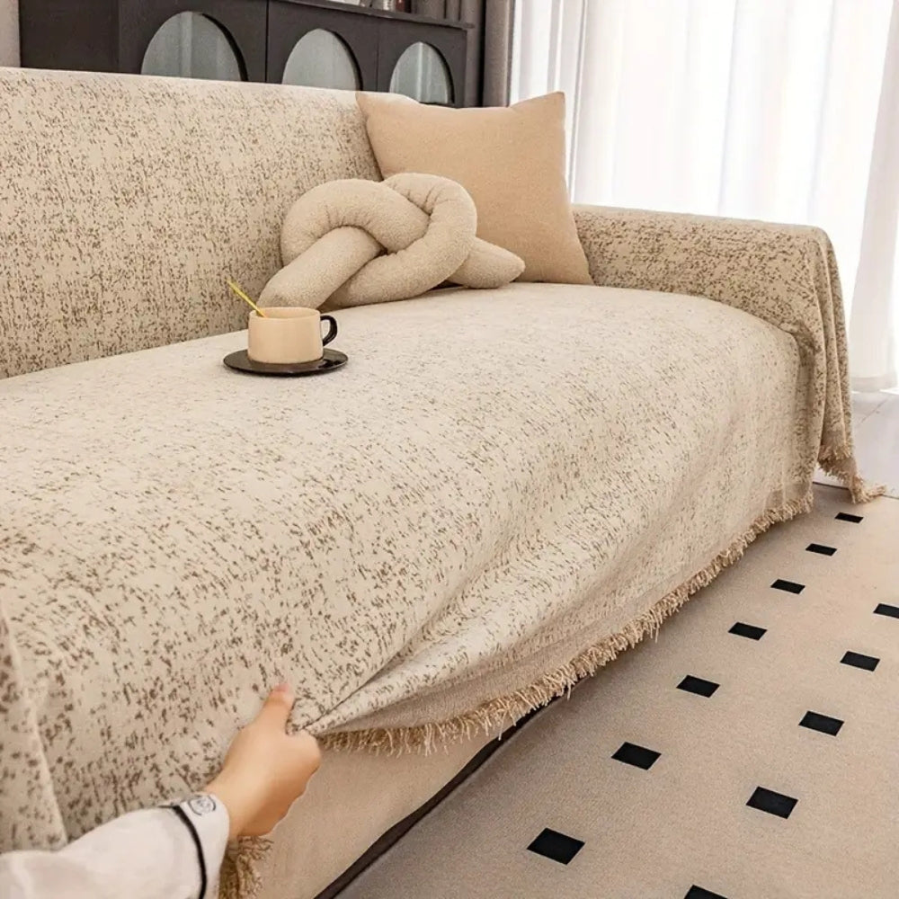Speckled Pattern Chenille Sofa Cover