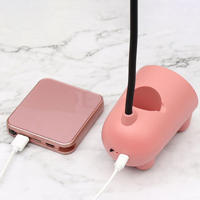Cartoon Creative Rabbit LED Touch USB Pen Holder Desk Lamp