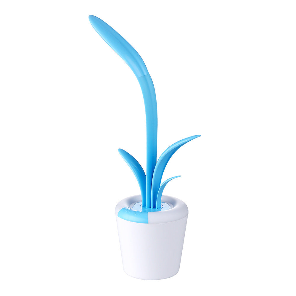 Pink plant shaped desk lamp