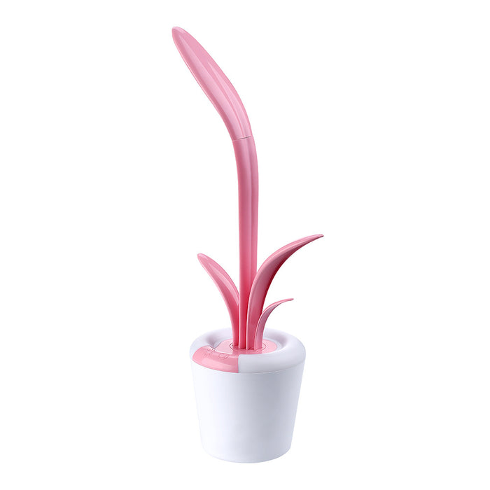 Elmvora Cordless plant-shaped LED desk lamp with night light