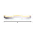 Wavy LED Bathroom Light Acrylic Single Light Minimalism Anti-Fog Makeup Mirror Light in Warm/White, 16"/19.5" Wide