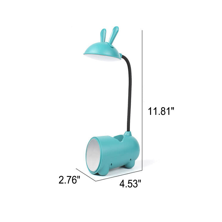 Cartoon Creative Rabbit LED Touch USB Pen Holder Desk Lamp