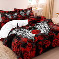 GothicLuxe - Skull & Rose-Themed Bed Set