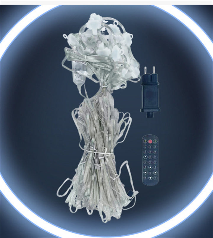 LED curtain lights showing a picture