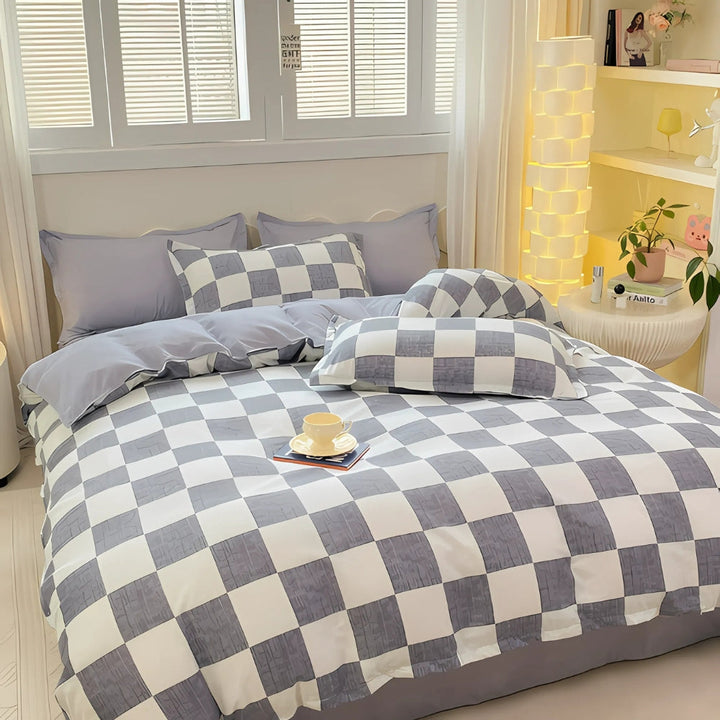 Chateau Checkered Bedding Set | 3pcs Set