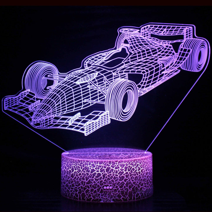 Sports car series 3d night light LED stereo light illusion lamp USB bedside table lamp modeling lamp dimming