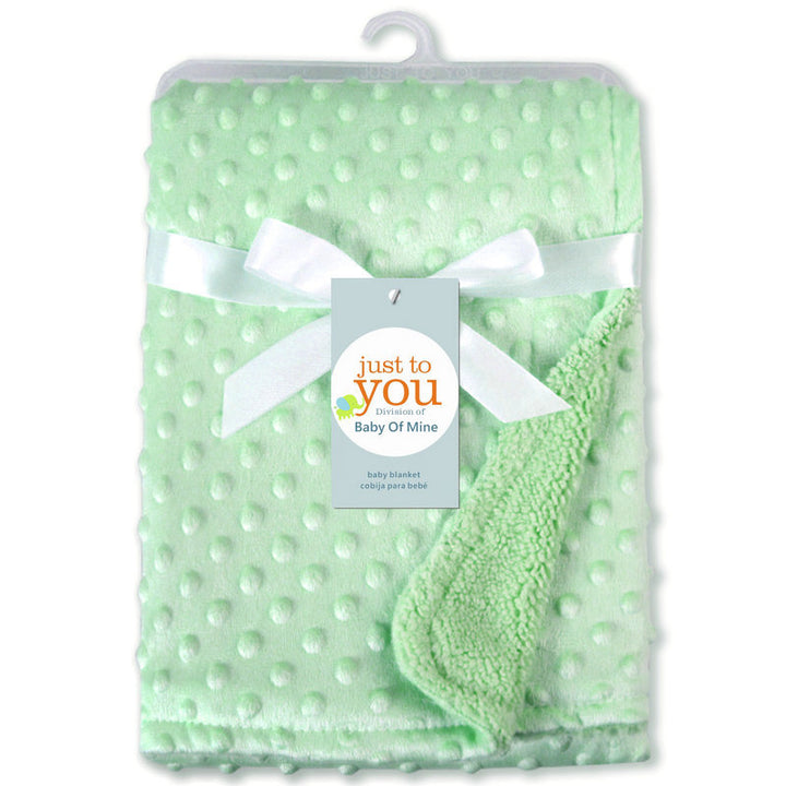 Dotted minky fleece baby blanket