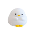 Silicone duck night light glowing