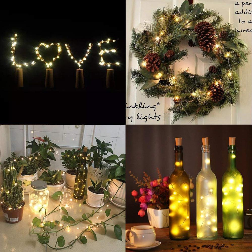 5 pieces LED bottle light night light made of cork gift decoration |