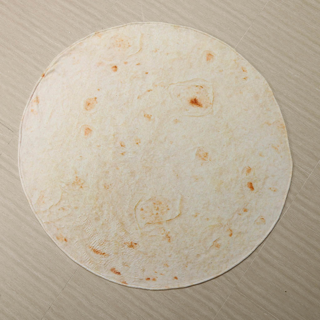 Round tortilla print blanket