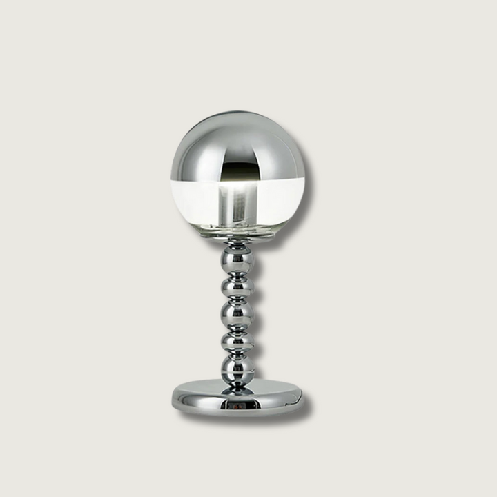 MirrorGlow – Minimalist Chrome Table Lamp