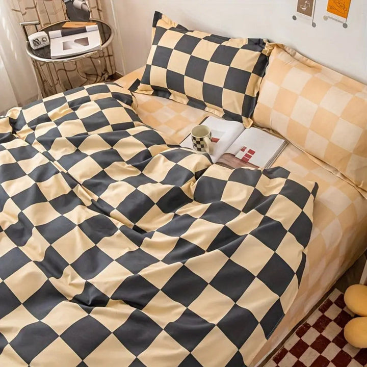 Chateau Checkered Bedding Set | 3pcs Set
