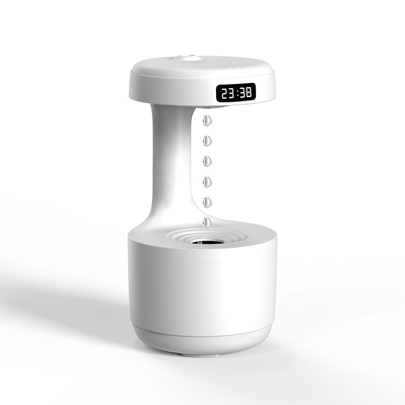 Anti-gravity humidifier with floating water drops