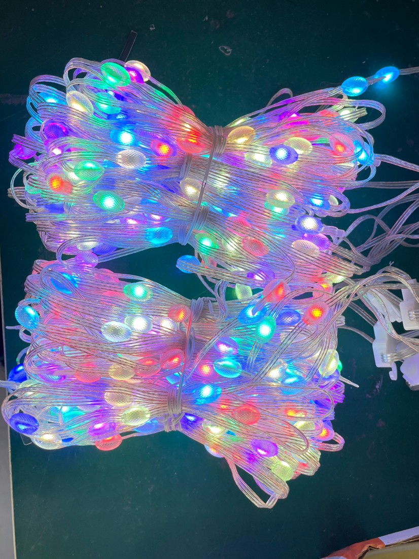LED curtain lights showing a picture