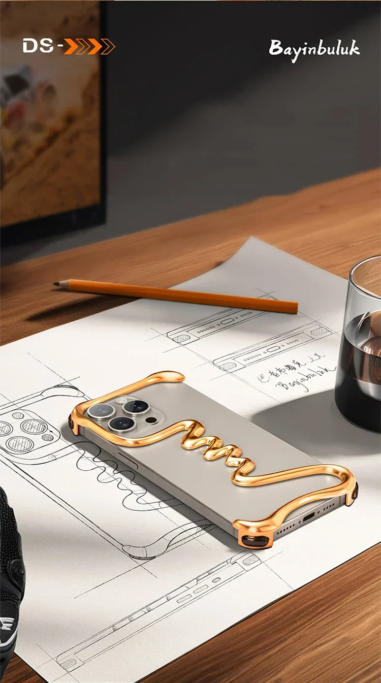 Metal Alloy Frameless  iPhone Case