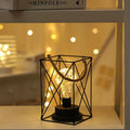 Modern Minimalist Vertical Striped Square Round Iron LED Table Lamp For Living Room