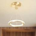 Contemporary Nordic Round Metal Silica LED Semi-Flush Mount Ceiling Light for Corridor