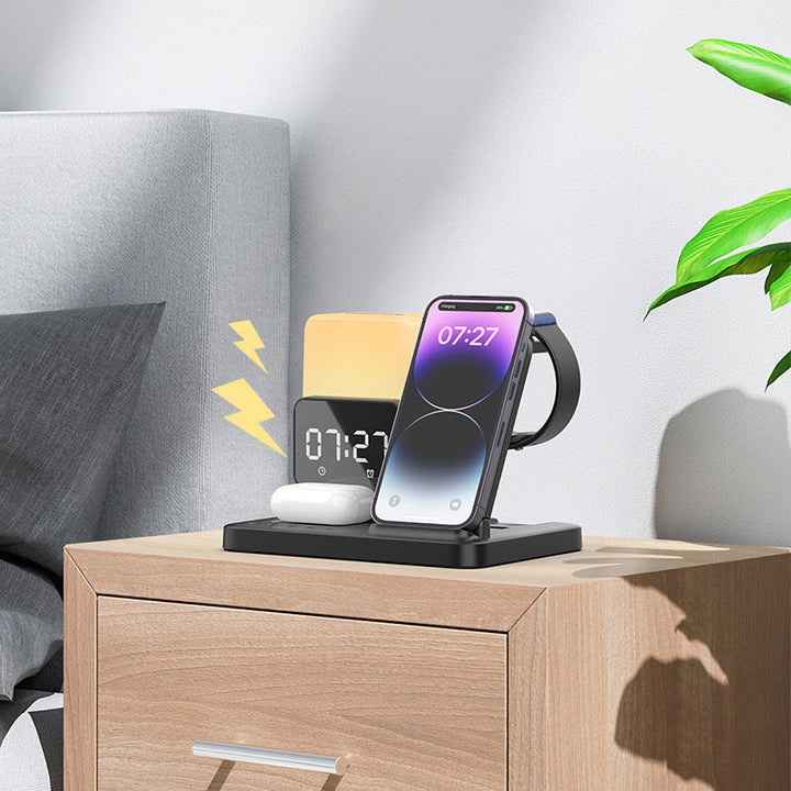 Multi-Functional Night Light Clock Wireless Charger