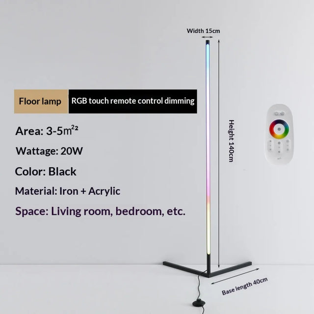 Corner floor lamp