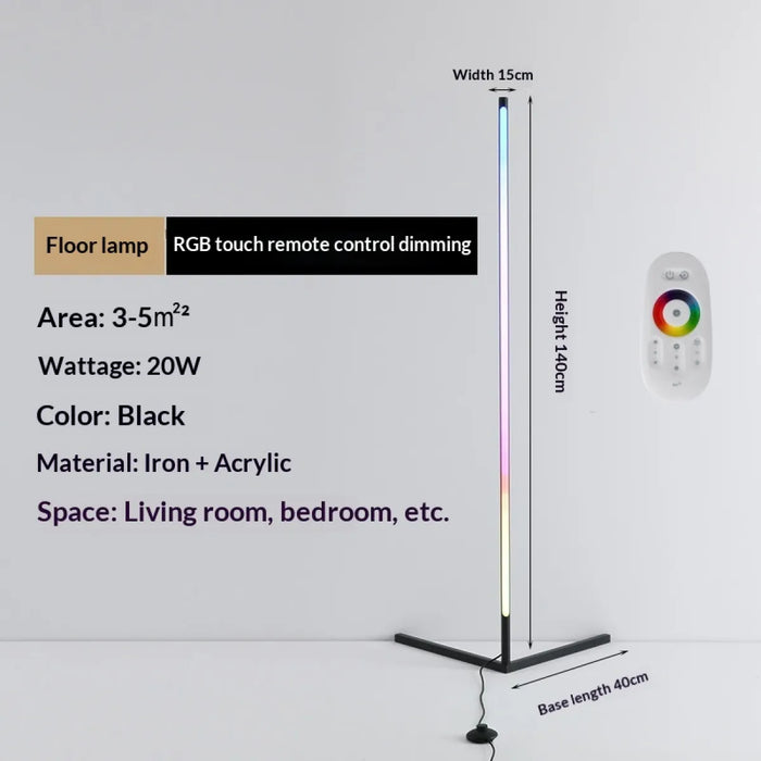 Corner floor lamp