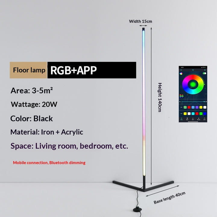 Corner floor lamp