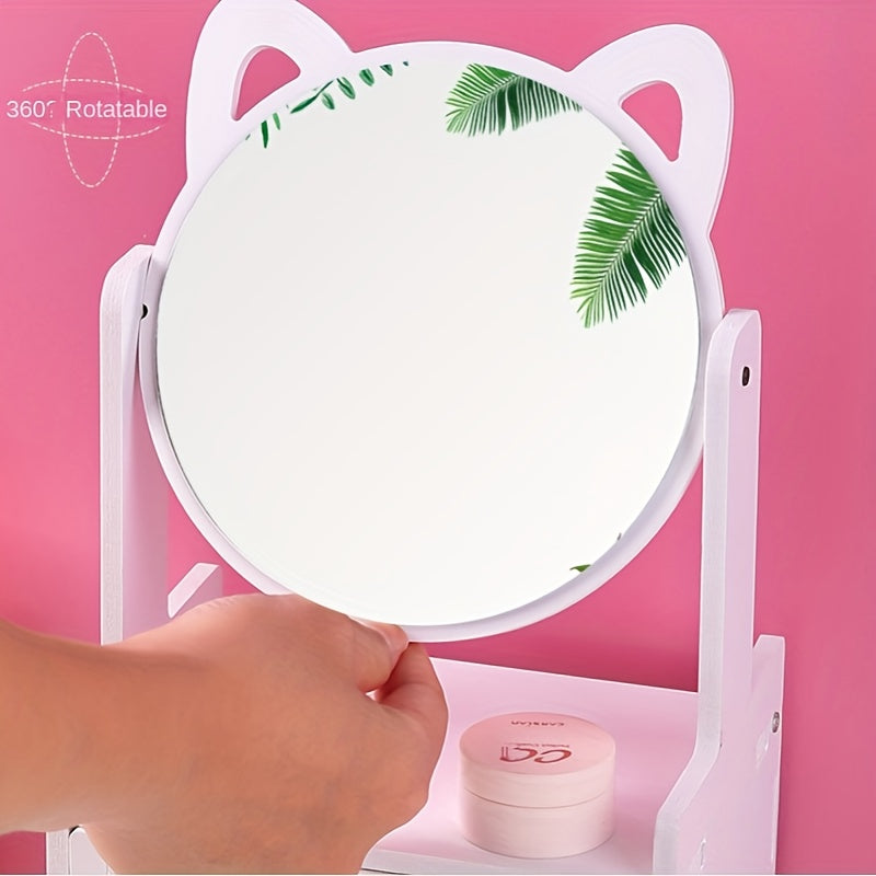 MeowGlow - Cat Ear Makeup Mirror with Storage