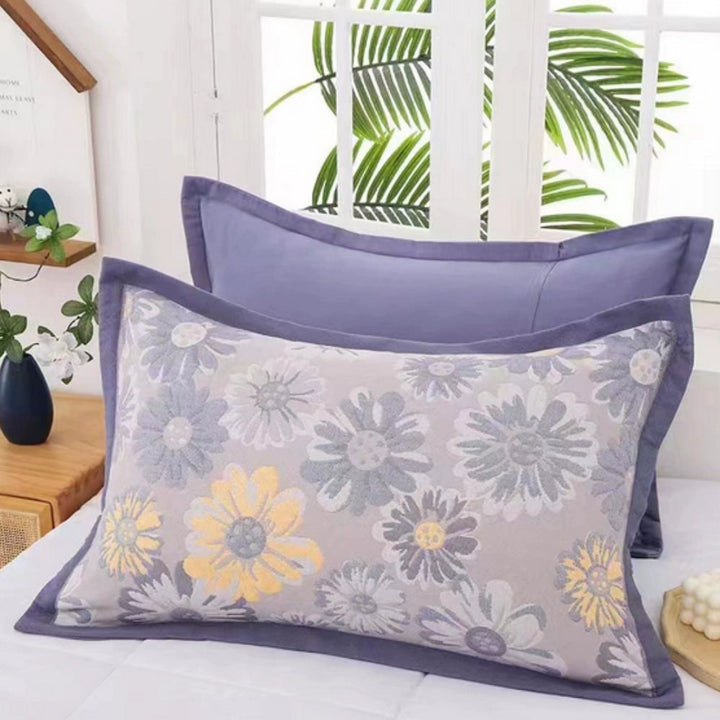 Floral Print Cotton Pillowcase | 2pcs