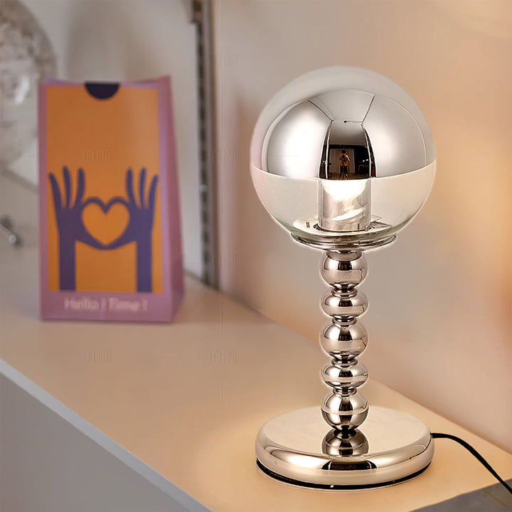 MirrorGlow – Minimalist Chrome Table Lamp