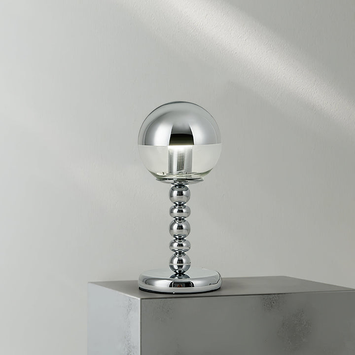MirrorGlow – Minimalist Chrome Table Lamp