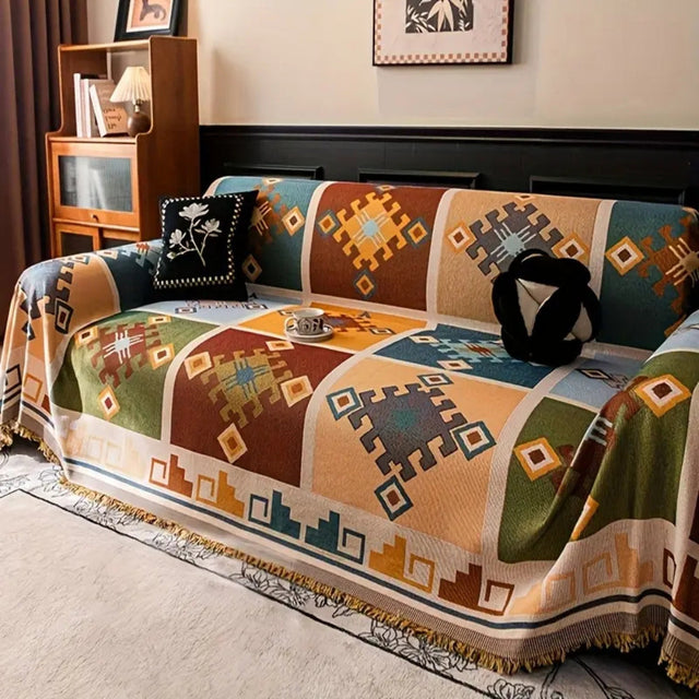 Modern Geometric Tribal Sofa Cover