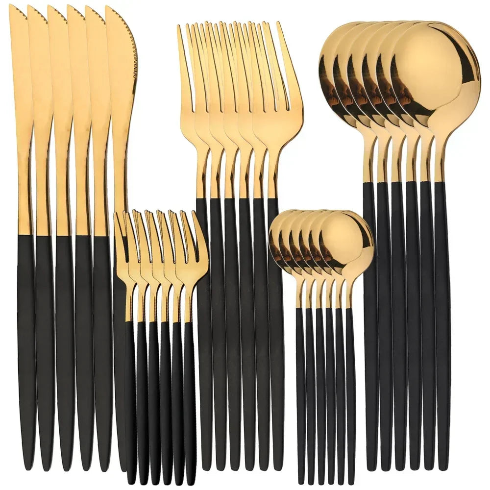 RoyalMirror – Luxury Gold Cutlery Set