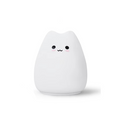 Charming Cat Silicone Night Light with 7-colour Touch Sensor