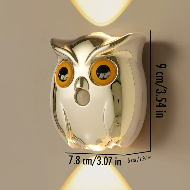 Patented Owl Wall Lamp Night Light Motion-Sensing Magnetic Dimmable