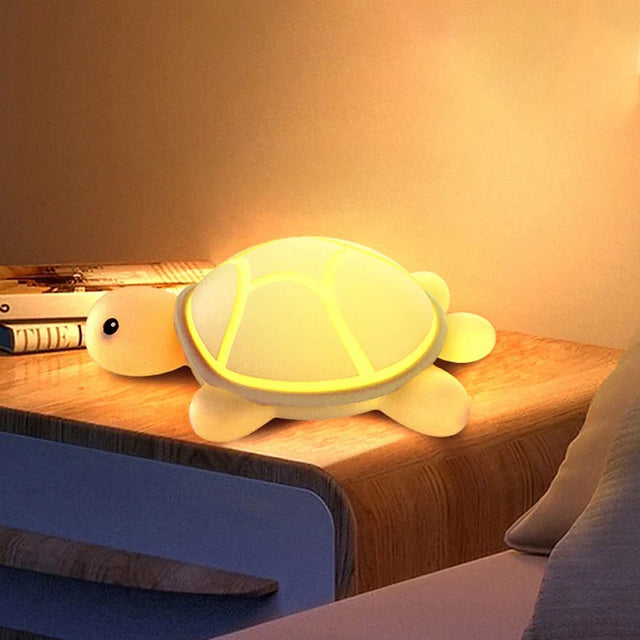 ShellGlow LED Night Light | Cute Turtle | Soft Silicone | colour Change & Warm Light | USB-C Rechargeable | 10.2 × 15.8 × 6.1 cm