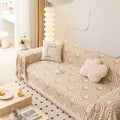 Symmetrical Half-Arch Chenille Sofa Cover