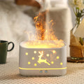 Reindeer flame diffuser with festive glow