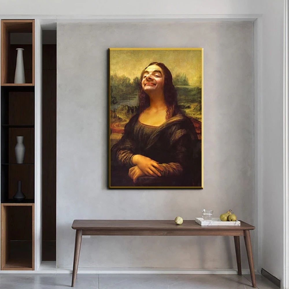 Aesthetic Funny Mona Lisa Canvas Poster