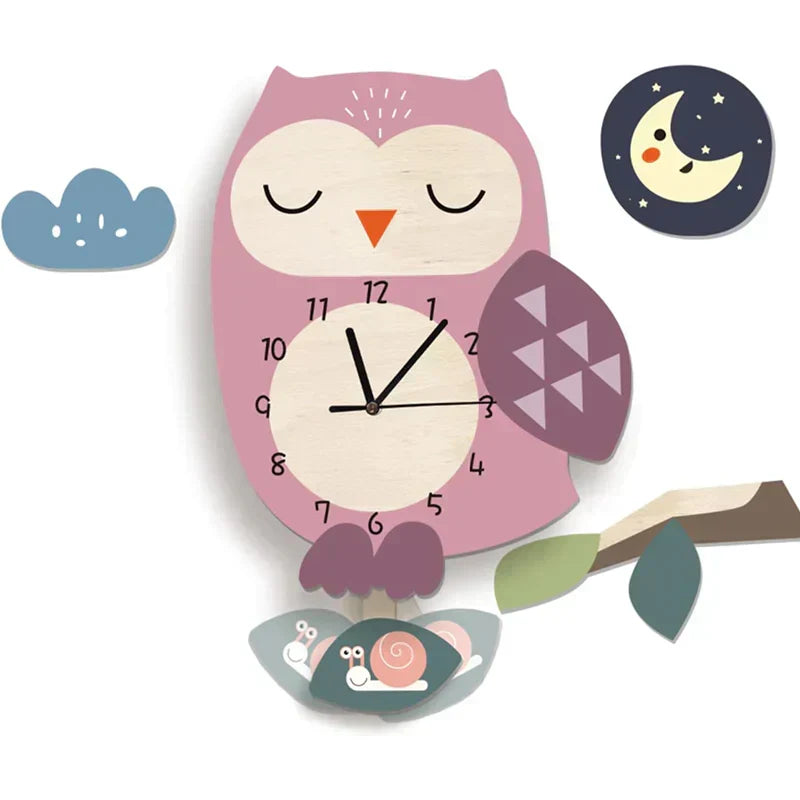 Wall Clock - ZooTime - Cute Animal Design - Perfect for Children&