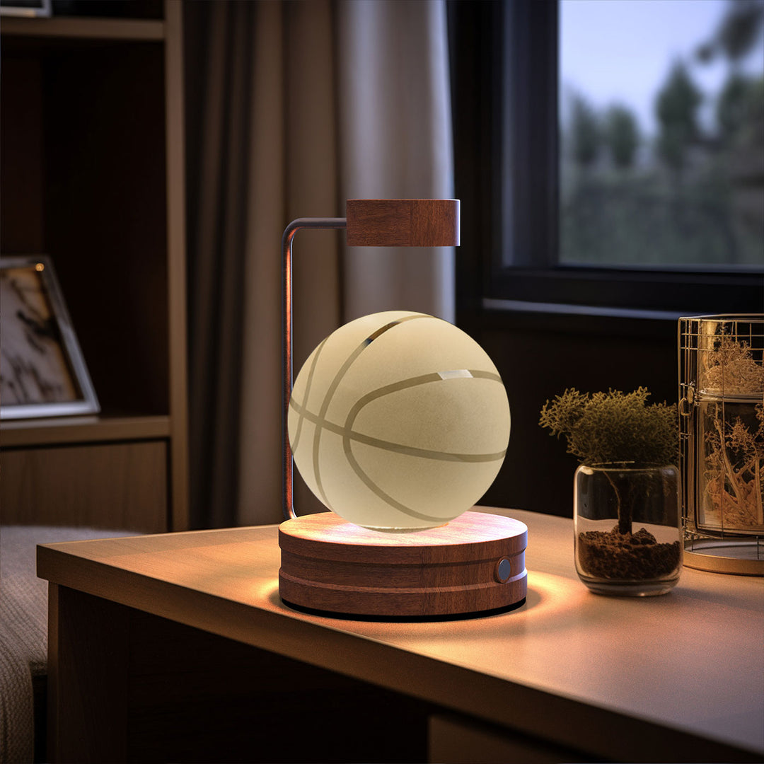 Crystal ball lamp with engraved 3D design