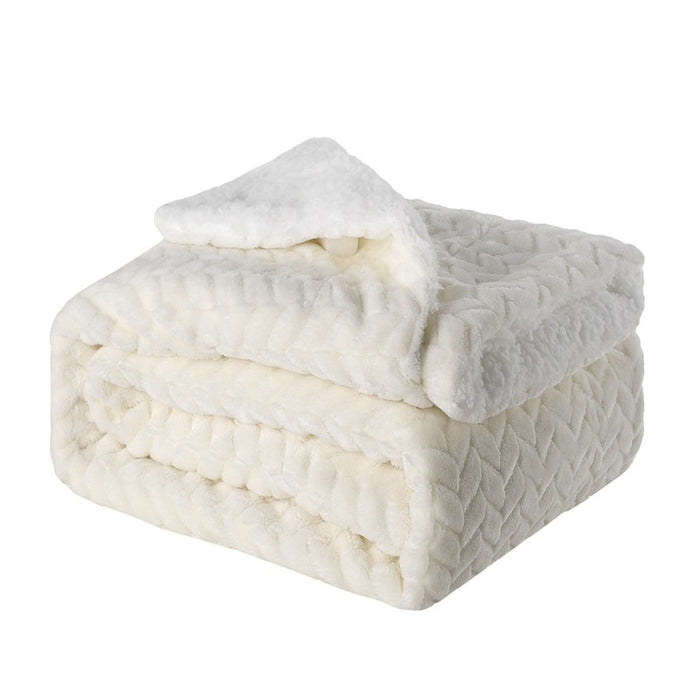 Elmvora Thick sherpa blanket with fluffy lamb-style reverse