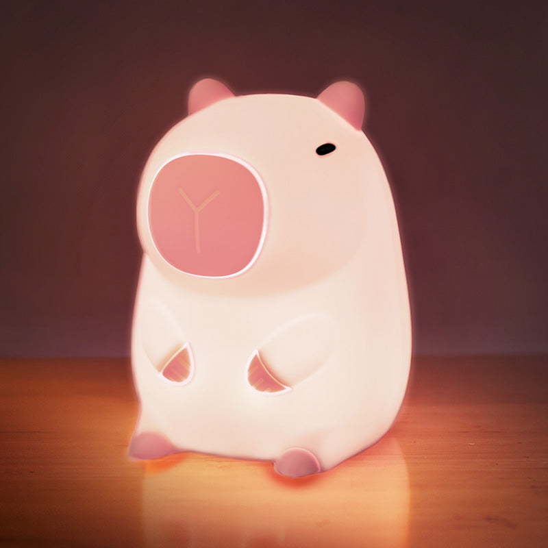 Capybara Night Light Adjustable Brightness Silicone