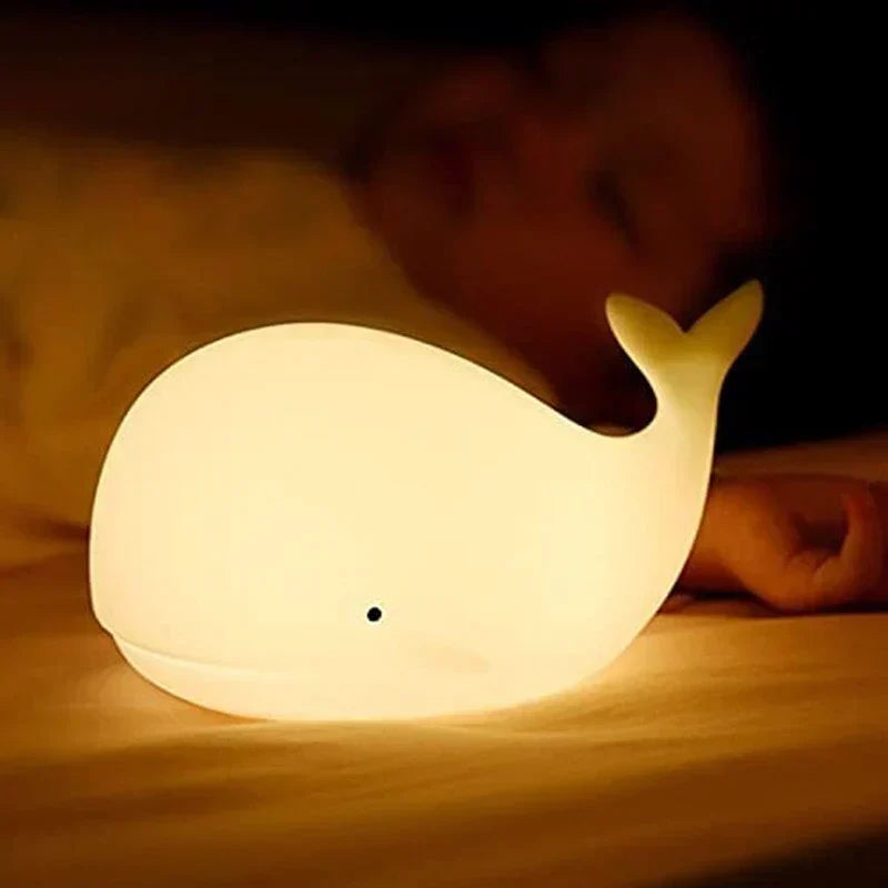 Cute Whale Night Light with Colour Change - GlowWhale