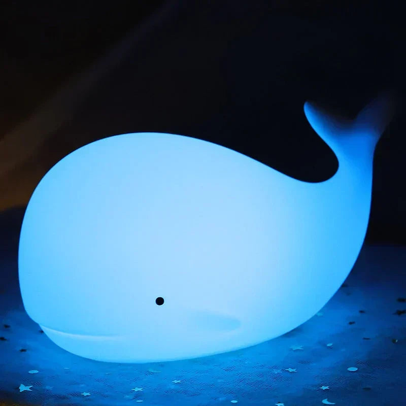 Cute Whale Night Light with Colour Change - GlowWhale