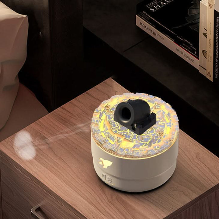 Lava Cannon Humidifier Aroma Diffuser with Mist Night Light