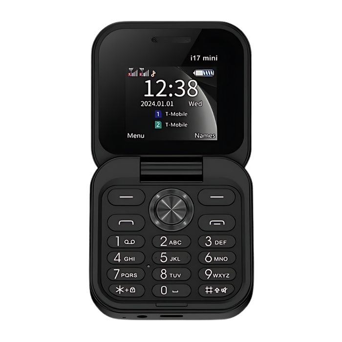 Small foldable mobile phone with dual SIM card