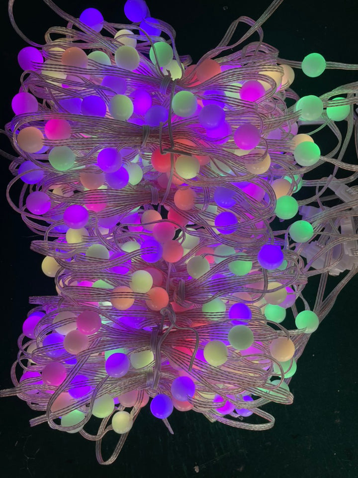 LED curtain lights showing a picture
