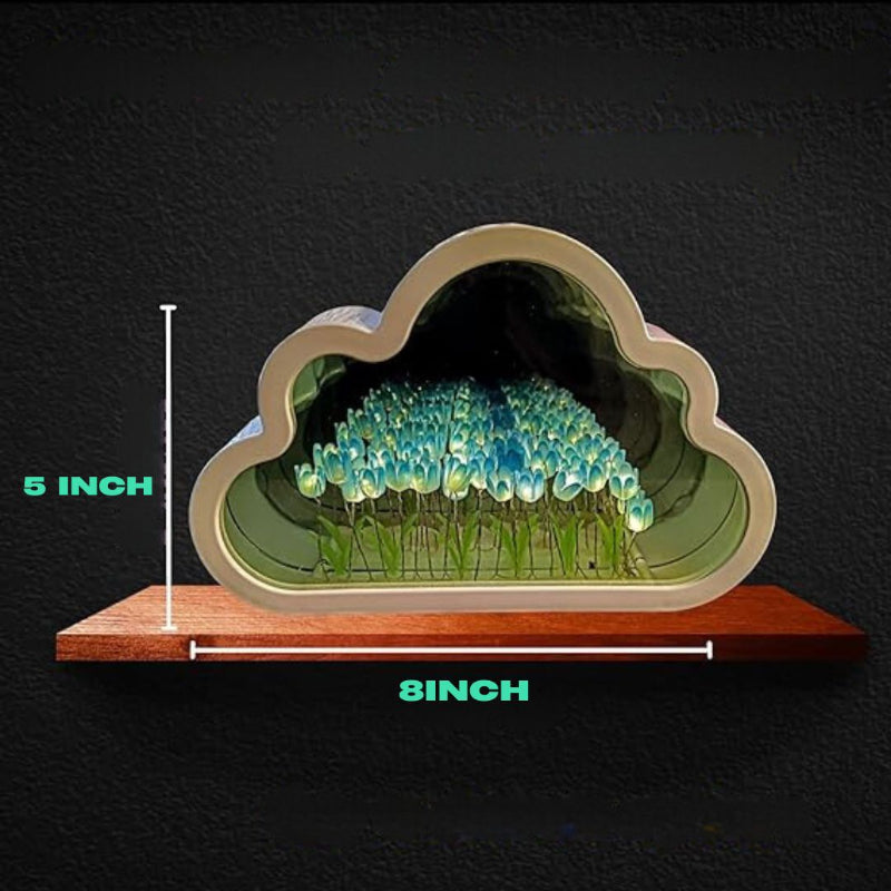 LED Table Lamp Floral Infinity Mirror Light