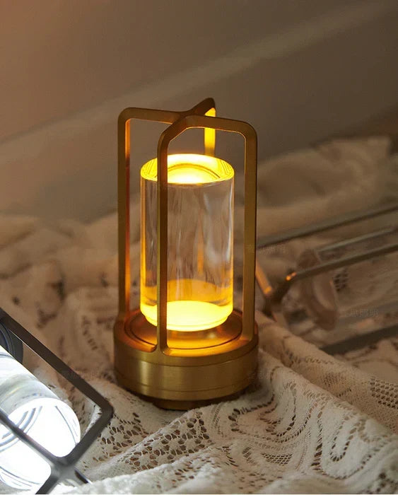 Warm LED Cordless Table Lamp – Battery Operated Nordic Design - LED with Touch Control, Suitable for Bedroom, Home, Outdoor - Ideal Night Light
